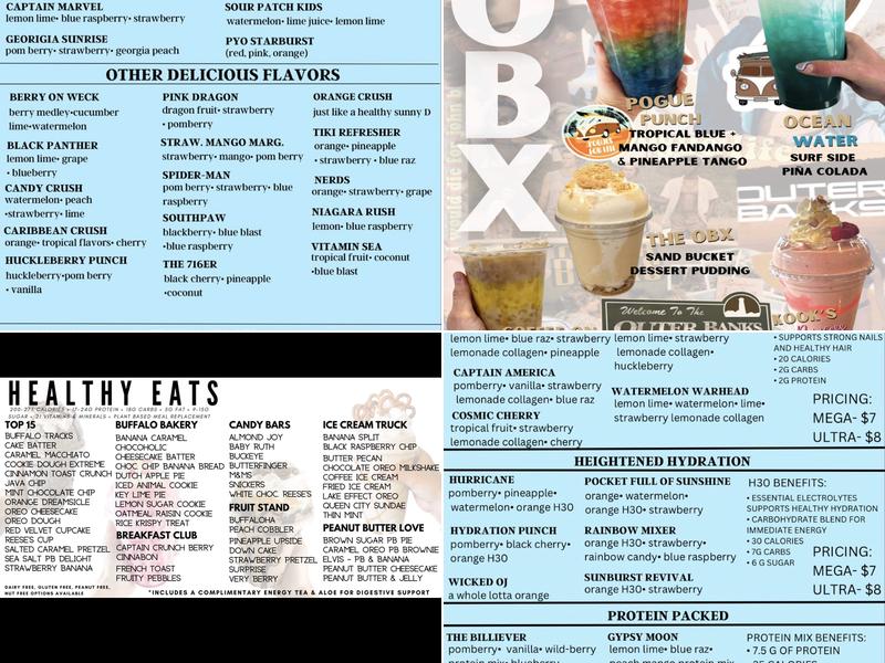 Evolve Nutrition Menu