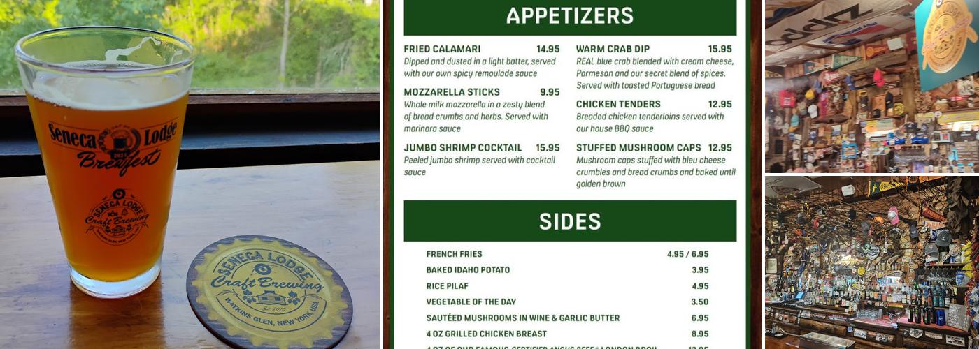 Seneca Lodge Craft Brewing Menu