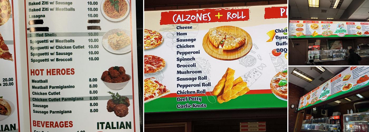Jerome Pizza Menu