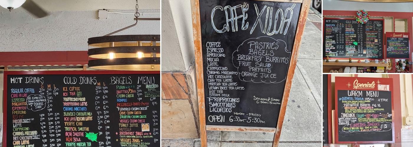 Café Xiloá Menu