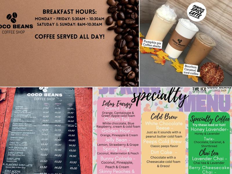 Coco Beans Coffee Shop Menu