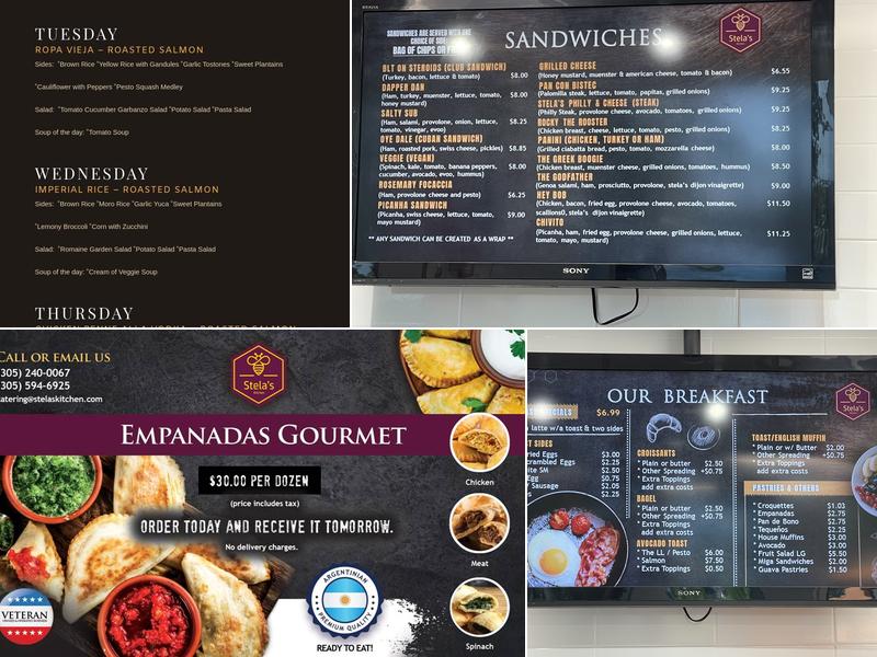 Stela's Kitchen Blue Lagoon Menu