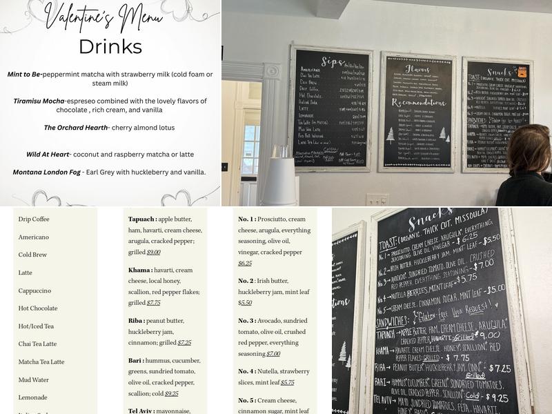 Ahava Coffee LLC Menu