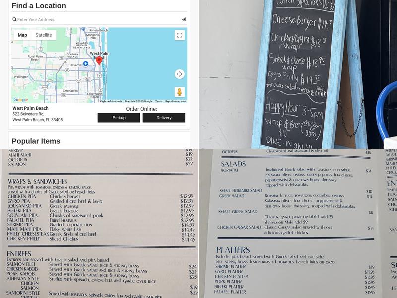 It's All Greek Menu