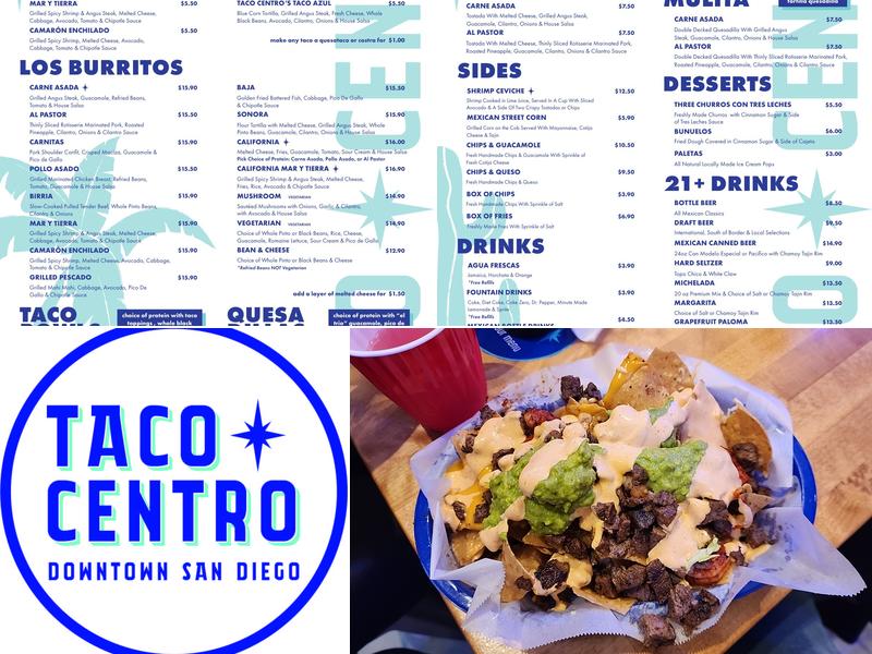 TACO CENTRO Menu