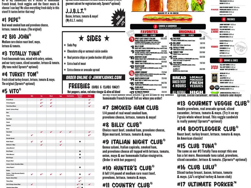 Jimmy John's Menu