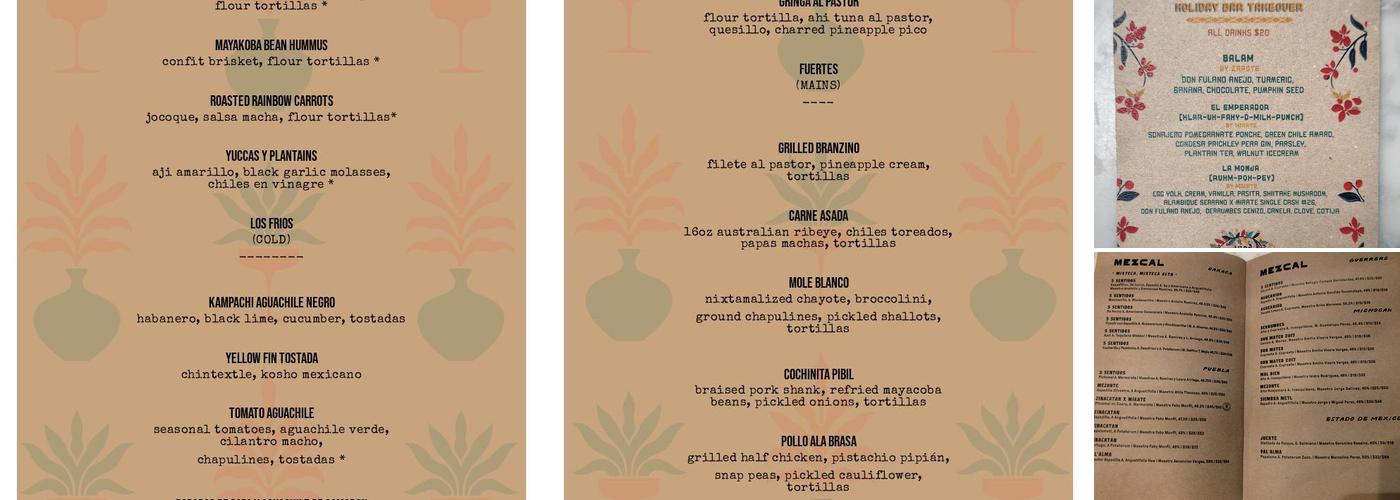 Mirate Menu