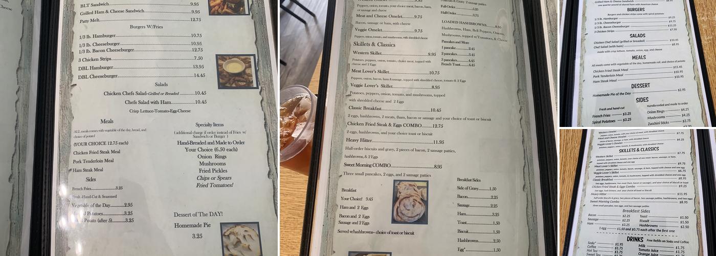 Mom's Table Menu