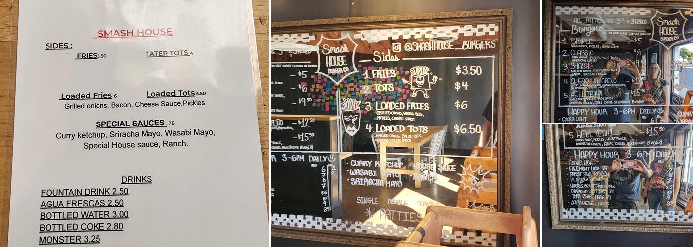 Smash House Burger co Menu