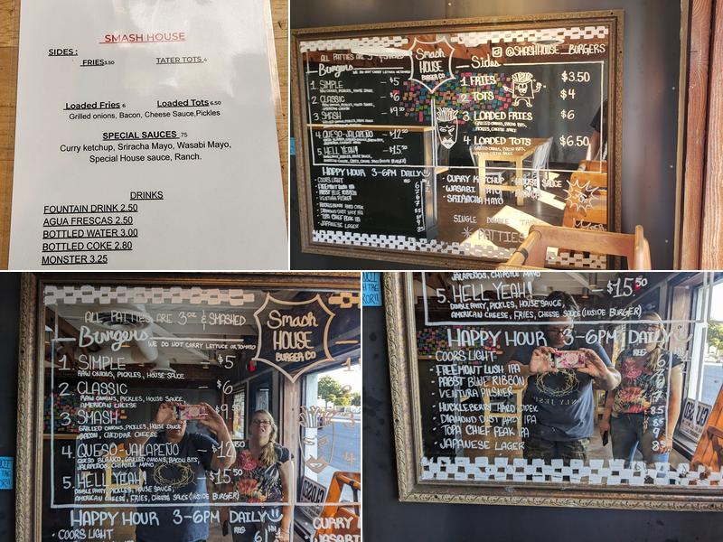Smash House Burger co Menu