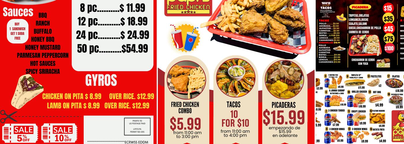 Papi's Fried Chicken Menu