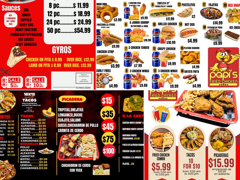 Papi's Fried Chicken Menu