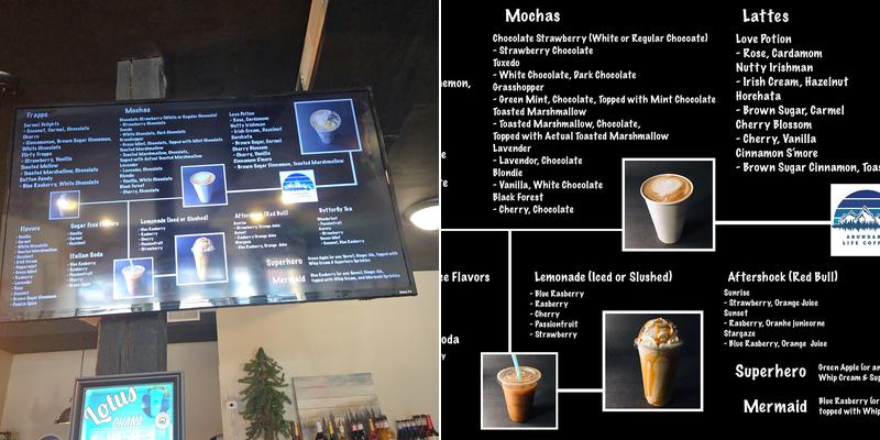 Abundant Life Coffee LLC Menu