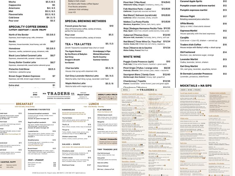 The Outpost - by MN Traders Co. Menu