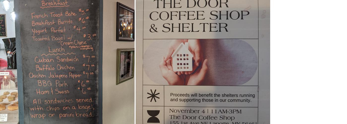 The Door Coffeehouse Menu