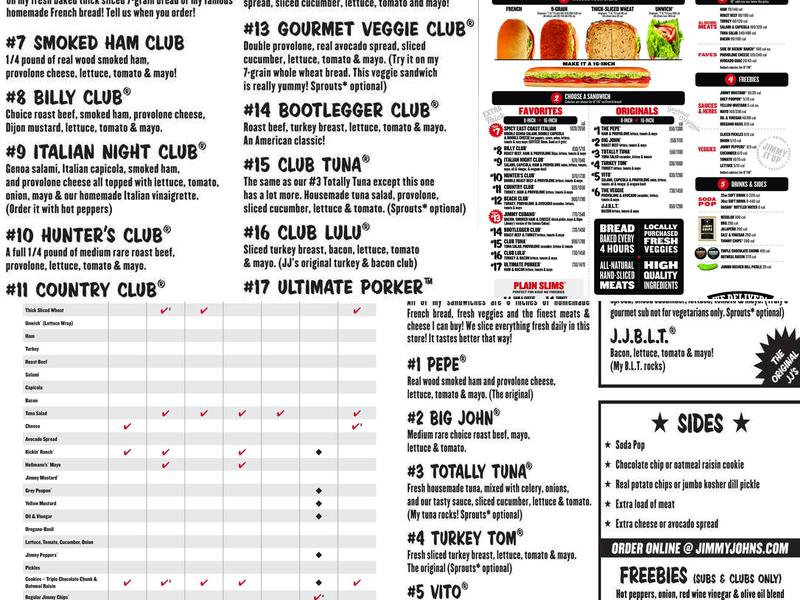 Jimmy John's Menu