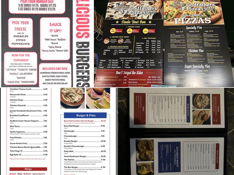 K&L's Brass Rail Menu