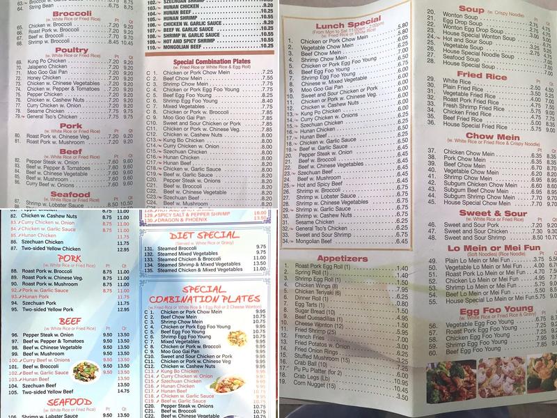 China Buffet Menu