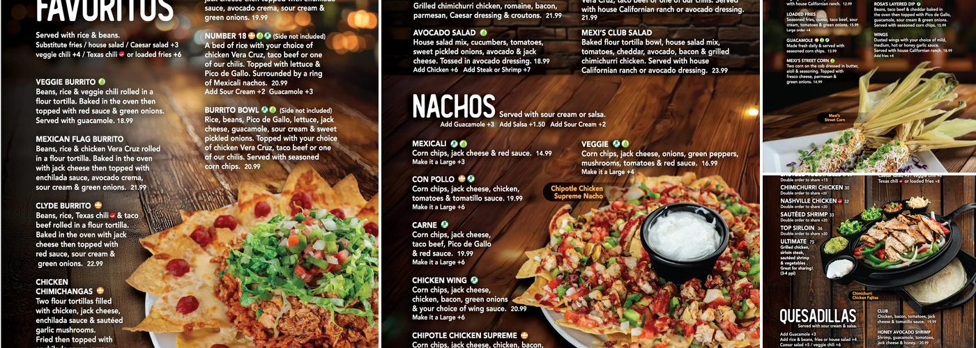 Mexi's -Best Mexican Restaurant Menu