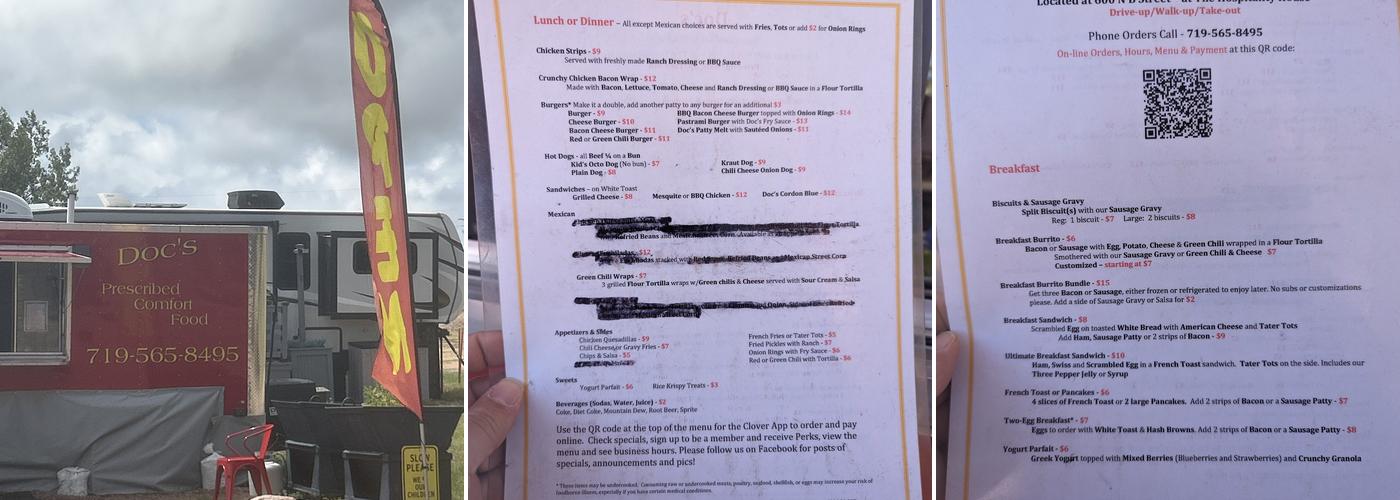 Doc's Menu