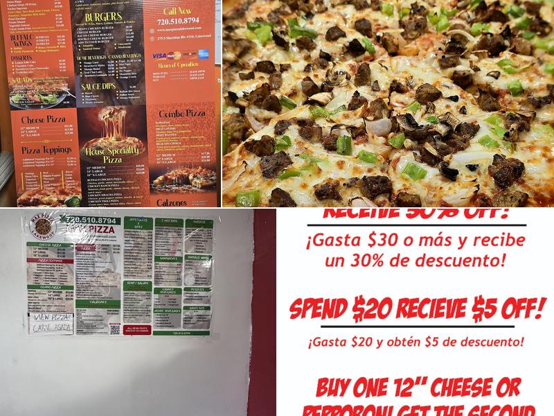 Max Pizza Menu