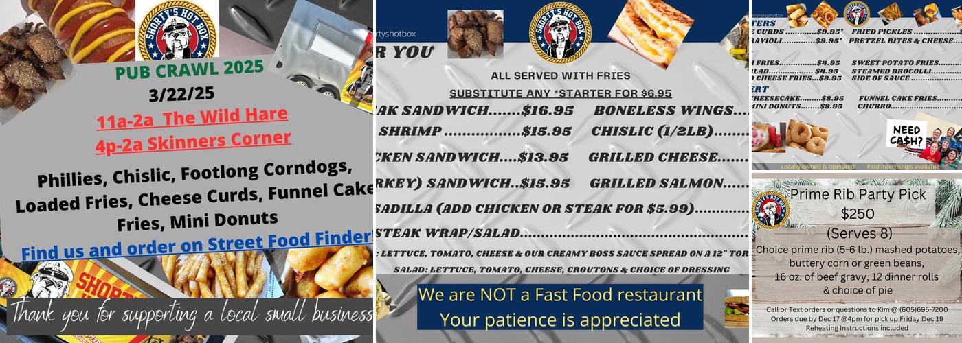 Shorty’s Menu