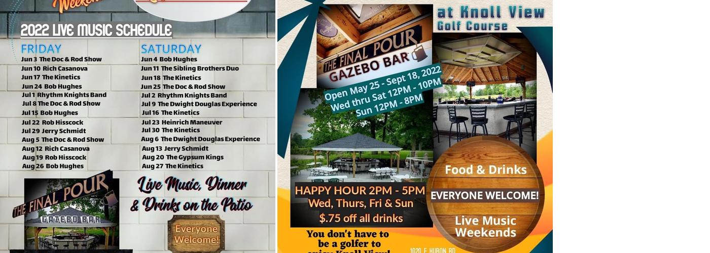 The Final Pour Gazebo Bar Menu