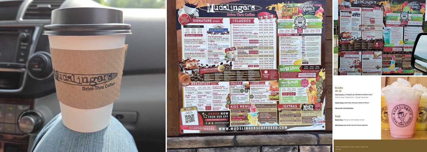 Mudslingers Double Drive-Thru Coffee Menu