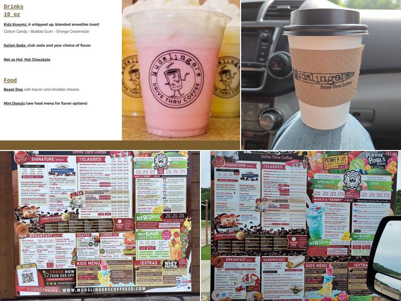 Mudslingers Double Drive-Thru Coffee Menu