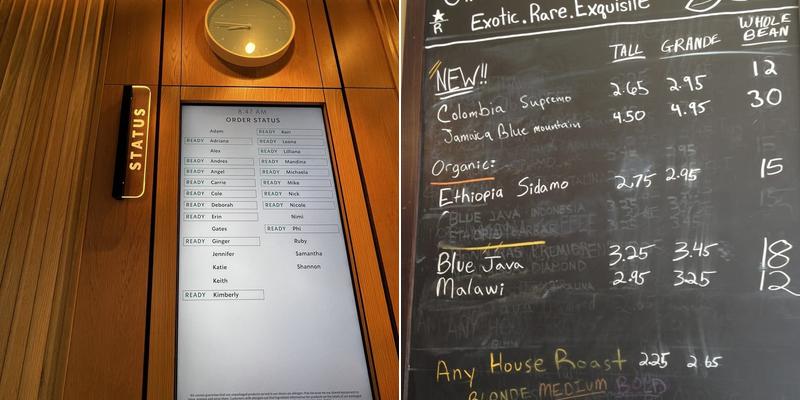 Starbucks Menu