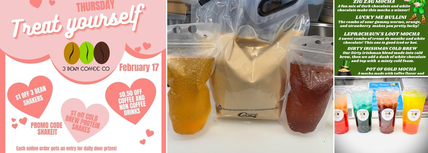 3 Bean Coffee Co-Wahpeton Menu