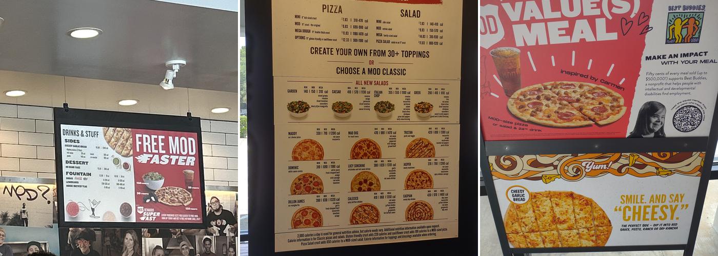 MOD Pizza Menu