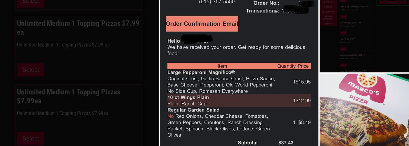 Marco's Pizza Menu