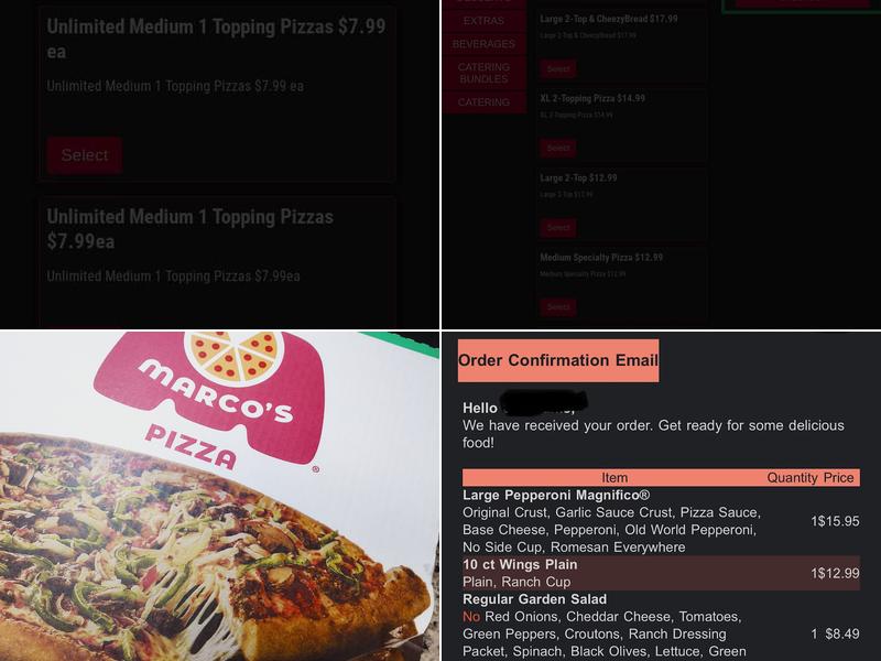 Marco's Pizza Menu