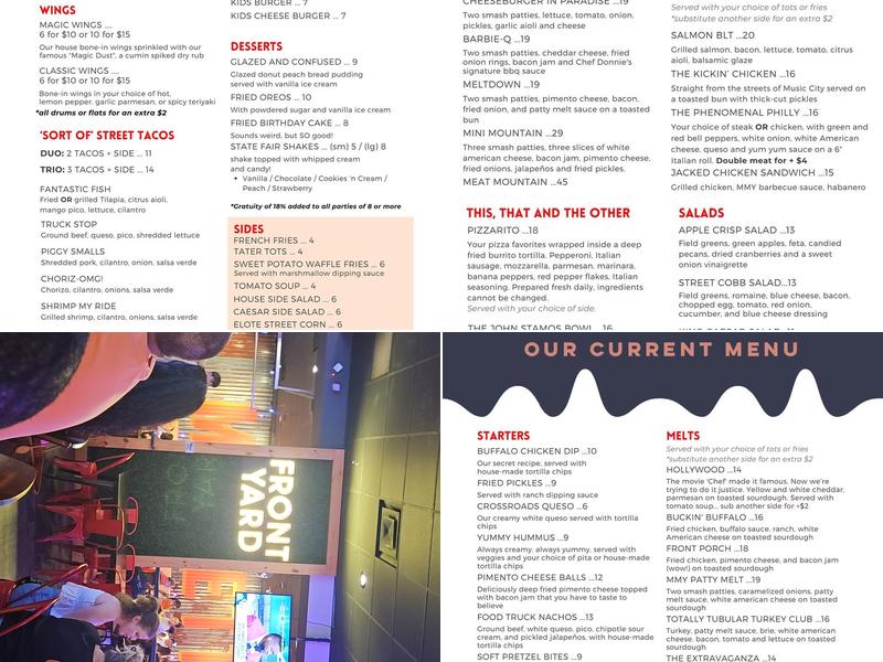 Marietta Melt Yard Menu