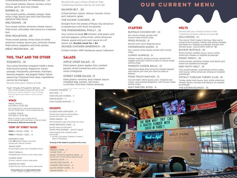 Marietta Melt Yard Menu