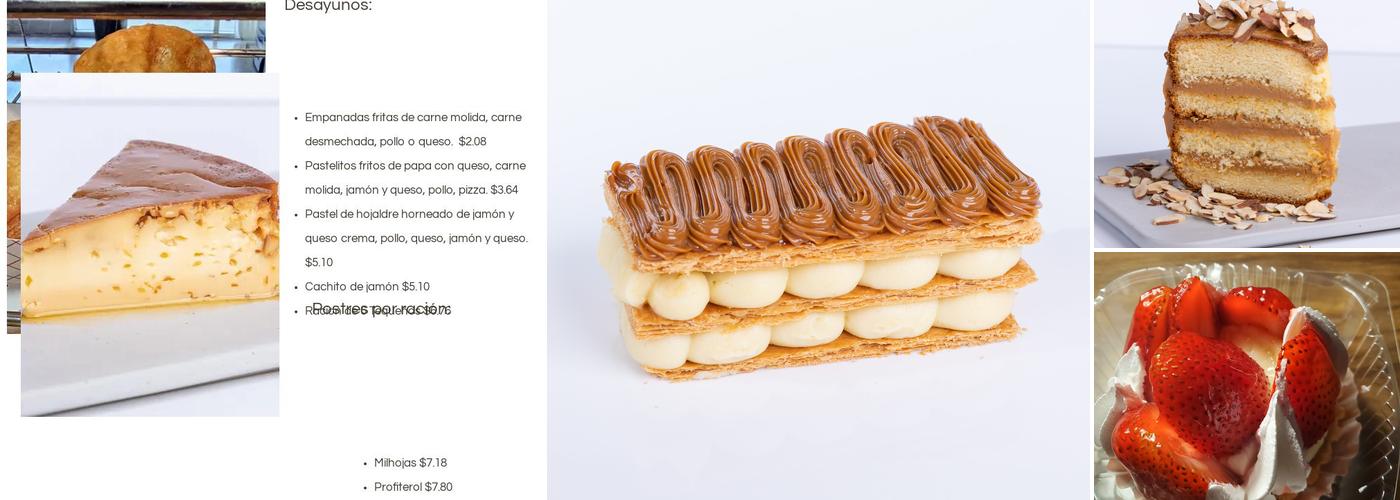 Oma Bakery Menu