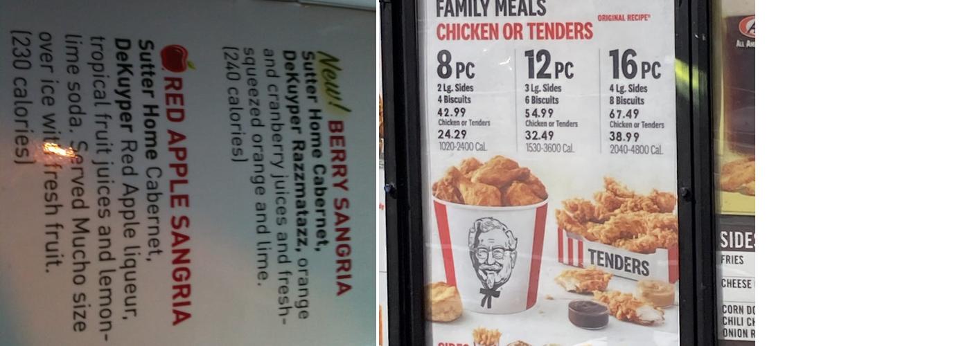 KFC Menu
