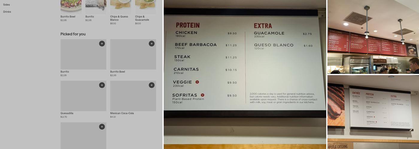 Chipotle Mexican Grill Menu