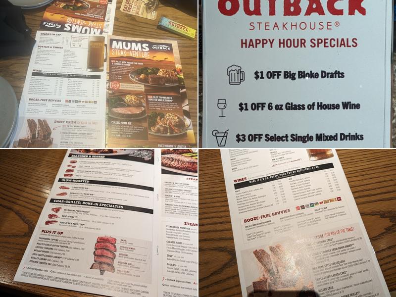 Outback Steakhouse Menu