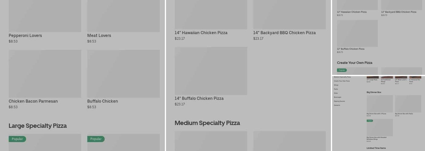 Pizza Hut Menu