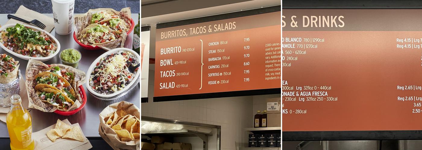 Chipotle Mexican Grill Menu
