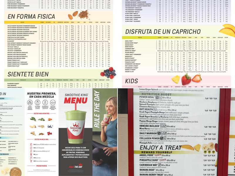 Smoothie King Menu
