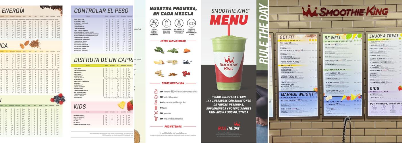Smoothie King Menu