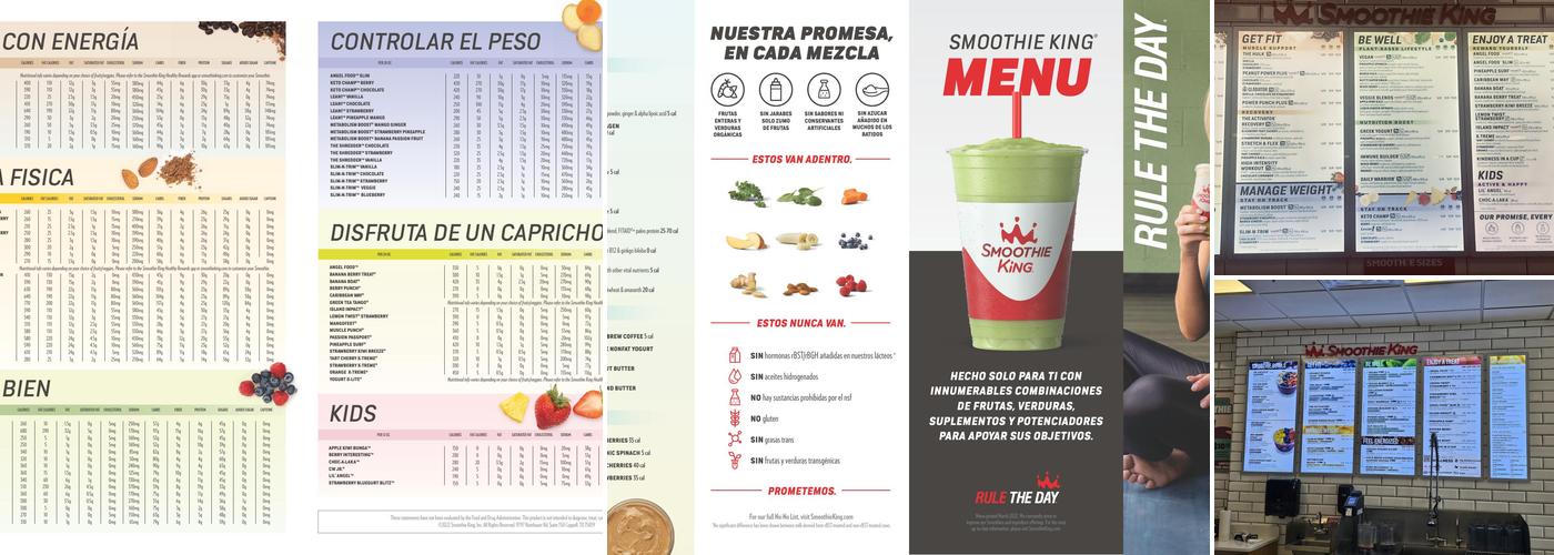 Smoothie King Menu