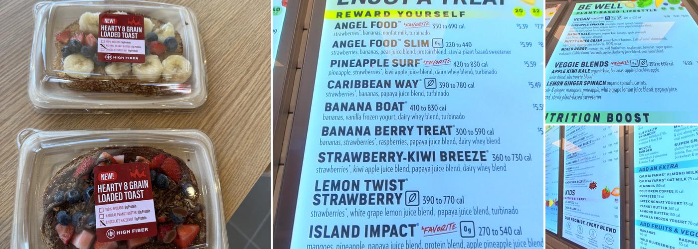 Smoothie King Menu