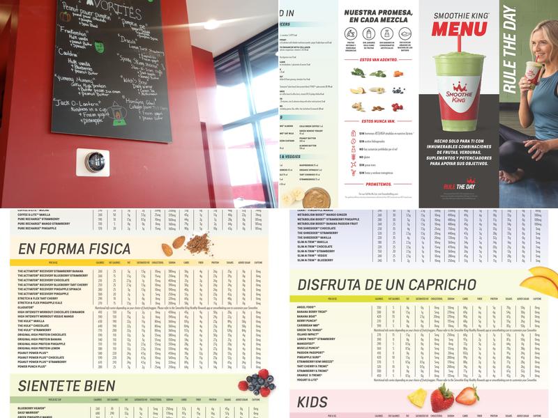 Smoothie King Menu