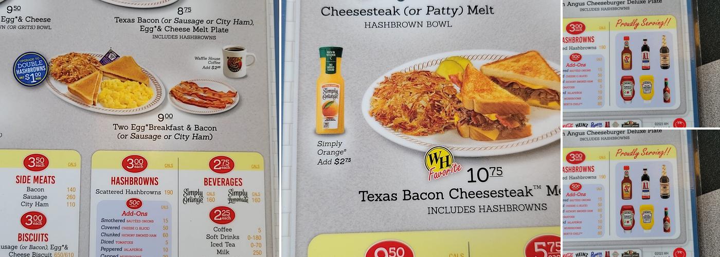 Waffle House Menu