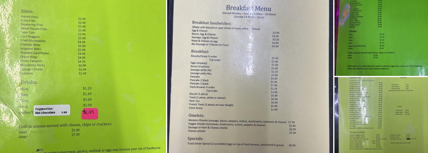 Gabbi Jo's Menu