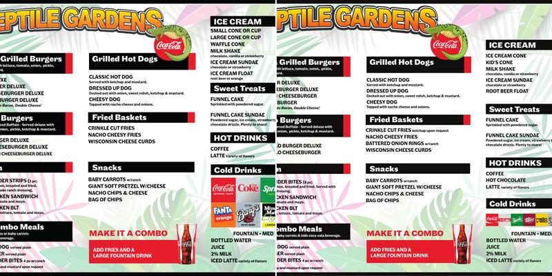 Green Parrot Cafe Reptile Gardens Menu